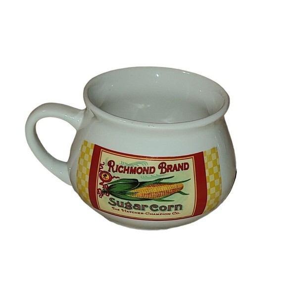 VINTAGE DAT'L DO-IT INC DDI FARM SIGNS SOUP MUGS BOWLS CUPS SET OF 4 - Picture 4 of 6